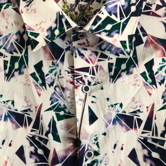 Robert Graham Paper Lanes Printed Sport Shirt Mens - Picture 3 of 12